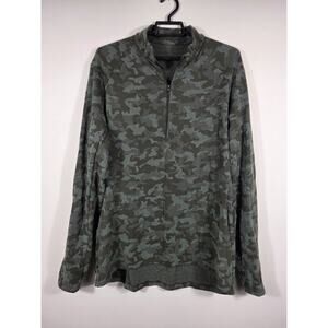 Lululemon Surge Warm Half Zip Men Long Sleeve Camo Green XL Thailand Release